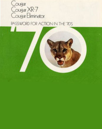 1970 Mercury Cougar Brochure Page 1